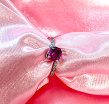 Load image into Gallery viewer, Hot Fiery Pink Sapphire in White Gold