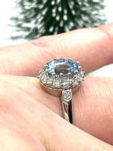 Load image into Gallery viewer, Gorgeous Aquamarine and Diamond Ring