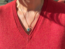 Load image into Gallery viewer, Oval Cut Emerald and Double Halo Diamond Pendant with Chain in 18ct Yellow Gold