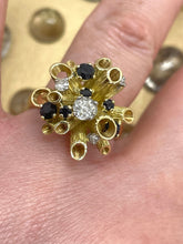 Load image into Gallery viewer, 1960’s Sapphire and Diamond Ring Set in 18ct Yellow Gold