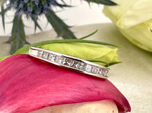 Load image into Gallery viewer, Half Eternity Princess Cut Diamond Ring in 18ct White Gold
