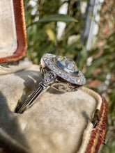 Load image into Gallery viewer, Old Cut Diamond Halo Ring – GIA Certified | Platinum