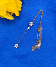 Load image into Gallery viewer, Triple Star Diamond Pendant in 18ct White Gold with 18ct White Gold Chain