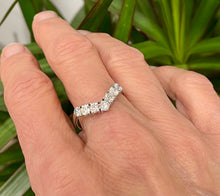 Load image into Gallery viewer, Wishbone Diamond Ring in 18ct White Gold