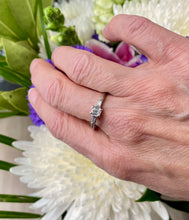 Load image into Gallery viewer, Emerald and Tapered Baguette Cut Diamond Ring in Platinum