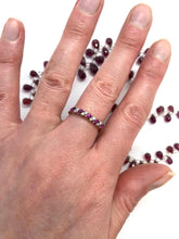Load image into Gallery viewer, Ruby and Diamond Half Eternity Ring