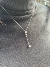Load image into Gallery viewer, Triple Star Diamond Pendant in 18ct White Gold with 18ct White Gold Chain