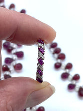 Load image into Gallery viewer, Ruby and Diamond Half Eternity Ring