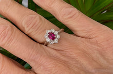 Load image into Gallery viewer, Ruby and Diamond Ring Set In Platinum