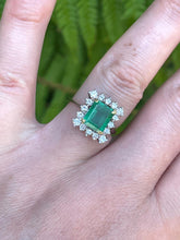 Load image into Gallery viewer, Preloved Emerald and Diamond Ring