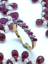 Load image into Gallery viewer, Ruby and Diamond Half Eternity Ring