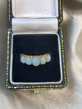 Load image into Gallery viewer, Five Stone Opal Ring in 18ct Yellow Gold