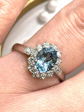 Load image into Gallery viewer, Gorgeous Aquamarine and Diamond Ring