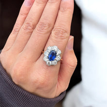 Load image into Gallery viewer, Sapphire & Old-Cut Diamond Ring