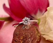 Load image into Gallery viewer, Solitaire Diamond Ring in 18ct White Gold