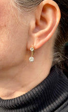 Load image into Gallery viewer, Rose Cut Diamond Dangle Earrings in 18ct Yellow Gold