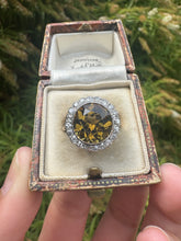 Load image into Gallery viewer, Rare Hepatite & Diamond Halo Ring, 18ct Yellow Gold