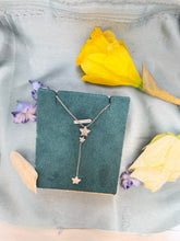 Load image into Gallery viewer, Triple Star Diamond Pendant in 18ct White Gold with 18ct White Gold Chain