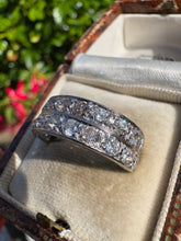 Load image into Gallery viewer, Vintage Platinum Diamond Double Row Band Ring