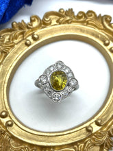 Load image into Gallery viewer, Yellow Sapphire and Diamond Ring Set in Platinum