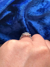 Load image into Gallery viewer, Blue Sapphire and Diamond Ring Set in Platinum