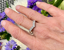 Load image into Gallery viewer, Wishbone Diamond Ring in 18ct White Gold