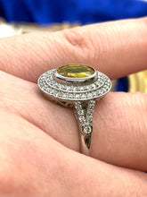 Load image into Gallery viewer, Yellow Sapphire and Diamond Ring Set in Platinum