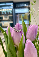 Load image into Gallery viewer, Wishbone Diamond Ring in 18ct White Gold