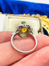 Load image into Gallery viewer, Yellow Sapphire and Diamond Ring Set in Platinum