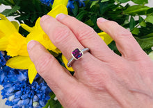 Load image into Gallery viewer, Incredible Garnet and Diamond Ring in 18ct Yellow Gold and White Gold