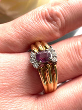 Load image into Gallery viewer, Ruby and Diamond Ring Set in 18ct Yellow Gold
