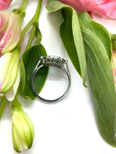 Load image into Gallery viewer, Emerald and Diamond Ring Set in Platinum