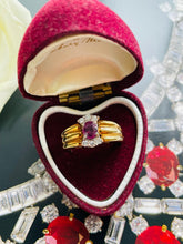Load image into Gallery viewer, Ruby and Diamond Ring Set in 18ct Yellow Gold