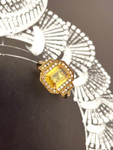 Load image into Gallery viewer, Yellow Sapphire and Diamond Ring