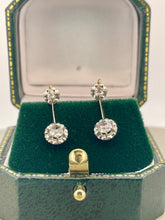 Load image into Gallery viewer, Rose Cut Diamond Dangle Earrings in 18ct Yellow Gold