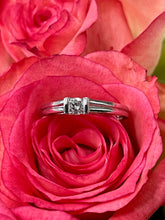 Load image into Gallery viewer, Diamond Solitaire with Fancy Shank in 18ct White Gold