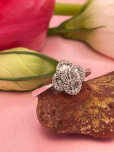 Load image into Gallery viewer, Clover Diamond Ring in 18ct White Gold