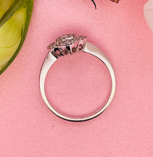 Load image into Gallery viewer, Clover Diamond Ring in 18ct White Gold