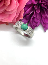 Load image into Gallery viewer, Turquoise and Diamond Ring Set in 18ct White Gold