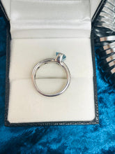 Load image into Gallery viewer, Aquamarine and Diamond Ring Set in 18ct White Gold