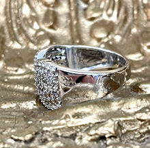 Load image into Gallery viewer, Champagne and White Diamond Ring in 14ct White Gold