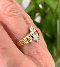 Load image into Gallery viewer, Certified Ruby and Diamond Cluster Ring Set in 18ct Yellow Gold