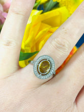 Load image into Gallery viewer, Yellow Sapphire and Diamond Ring Set in Platinum