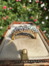 Load image into Gallery viewer, Vintage 9ct Gold Seven-Stone Diamond Ring