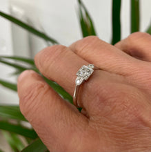 Load image into Gallery viewer, Three Stone Diamond Ring Set in 18ct White Gold