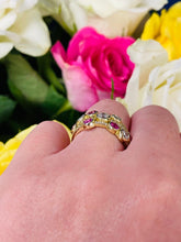 Load image into Gallery viewer, Pink Sapphire and Diamond Bubble Ring Set in 18ct Yellow Gold