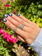 Load image into Gallery viewer, Platinum Rainbow Gem Eternity Rings