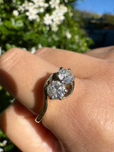 Load image into Gallery viewer, Vintage Two-Stone Diamond Ring in 18ct Gold