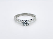 Load image into Gallery viewer, Solitaire Diamond Ring in 18ct White Gold