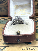 Load image into Gallery viewer, Beautiful Art Deco Diamond Ring Set in 14ct White Gold